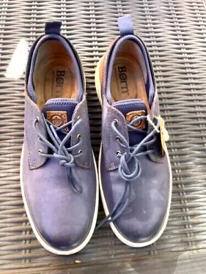 Born Men's Marcus Blue Grain Leather Comfort Fashion Sneakers US 10.5 NEW • $47
