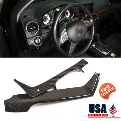 For 11-13 Mercedes Benz C Class W204 Carbon Fiber Style Dashboard Display Cover • $19.99