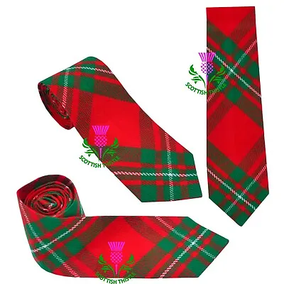 New ST Men's Scottish Neck Tie Macgregor Tartan Acrylic Wool/Highland Kilt Ties • £11.99