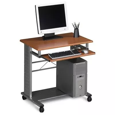 Mayline Empire Mobile Pc Workstation - Rectangle - 29.8  Height - Steel - Cherry • $209