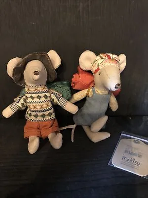Maileg Hiker Brother And Sister Mouse • $120