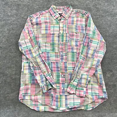 Vineyard Vines Patchwork Tucker Long Sleeve Button Shirt Men's L Pink Plaid • $29.99