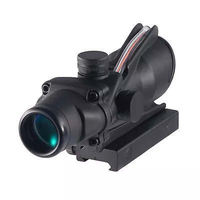 4x32 ACOG Optical Rifle Scope True Fiber Optic Red Illuminated Crosshair • $59.99