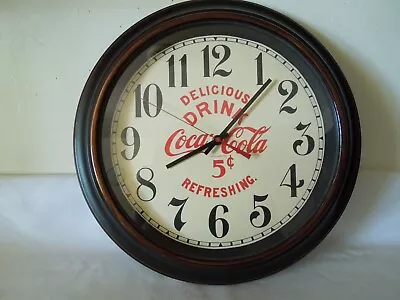 Vintage Style Coca Cola Wall Clock 15 1/2  Diameter New Movement Dial & Hands • $59