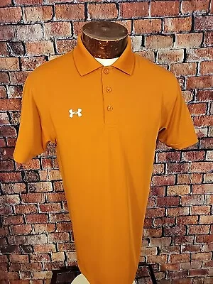 Under Armour Men's S Rust Orange White Mike's Hard Lemonade Polo Shirt • $15