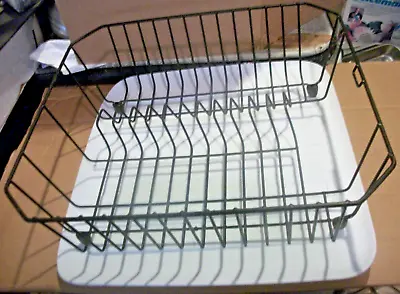 Vintage Rubbermaid Plate/Dish Holder Drying Drain/Draining Rack With Mat/Tray • $37.99