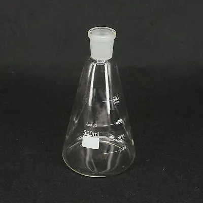 500-3000ml Quickfit Multiple Ground Joint Conical Flask Erlenmeyer Lab Glassware • $11.73