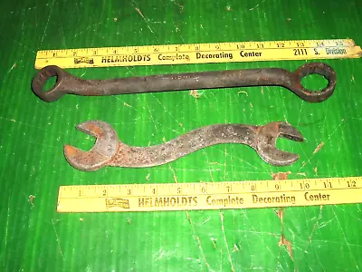 Wrenches 2 Vintage  1 S-SHAPED  WRENCH  & 1 Heavy Duty Wrench Both Unknown Brand • $10