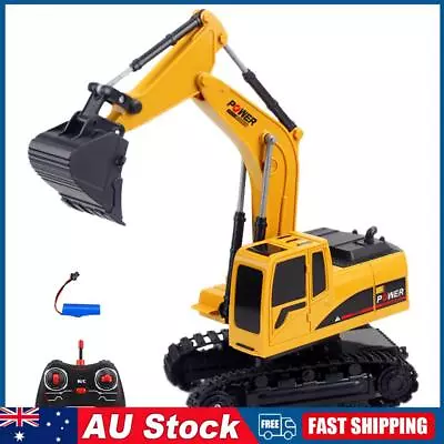 1/24 5CH Diecast Remote Control Digger Excavator RC Construction Kids Toys • $23.99