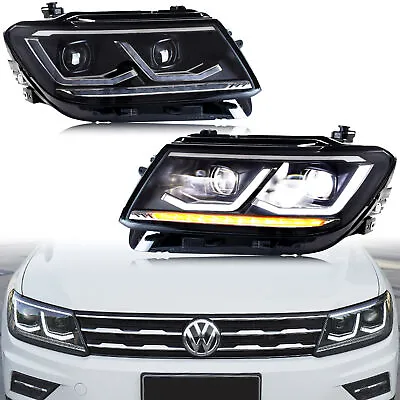 LED Headlights For Volkswagen Tiguan 2018-2021 2nd Gen Sequential Front Lamps • $649.99