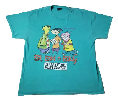 Cartoon Network Vintage Y2K Ed Edd N Eddy Graphic T Shirt Mens Size XL • $89.99