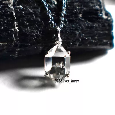 Glowing Herkimer Diamond 925 Sterling Silver Mother's Day Pendant Jewelry KA-65 • $12.44