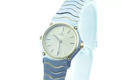 Ebel Classic Wave Women's Watch Steel /750 Gold 22MM Top Condition Pearl 1157111 • £606.33