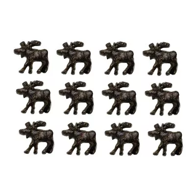 Rustic Cast Iron Moose Drawer Dresser Pull Cabinet Knob Lodge Cabin Decor 12pc • $34.50