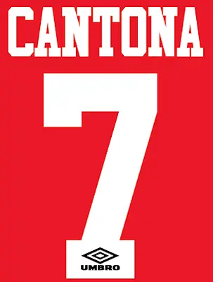 Manchester United Cantona Nameset Shirt Soccer Number Letter Heat Football Home • £12.50