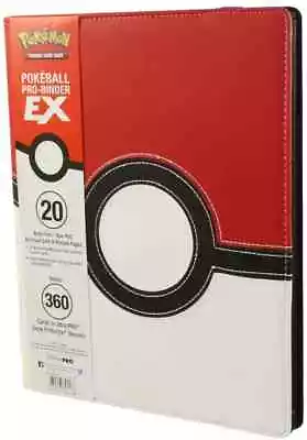 Ultra Pro Pokemon Poke Ball Pro Binder EX Leatherette 360 Card Side Loading NEW! • $28.99