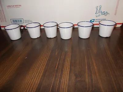 Vintage Ker Sweden 7cm Enamelware Cups-6 Cups • $54.99