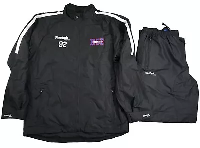 Reebok Hockey HSE 92 RIPSTOP Skate Track Suit Set Jacket & Pants Mens Large NWT • $74