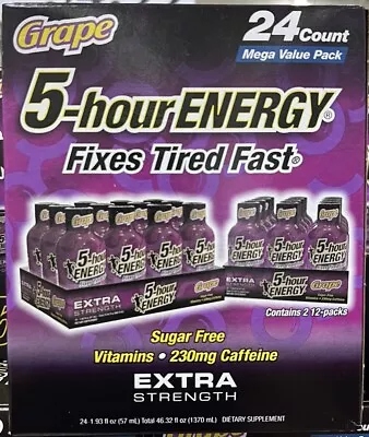 5-hour ENERGY Shot Extra Strength Grape (1.93 Oz. 24 Ct.) • $57