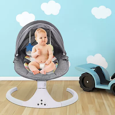 Electric Smart Baby Electric Rocking Chair Baby Swing Cradle W/ Bluetooth Music • £86.13