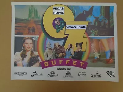 VEGAS HOWIE 1 MGM GRAND OZ Photo Dorothy Judy Buffet Placemat Vintage Nevada • $49.98