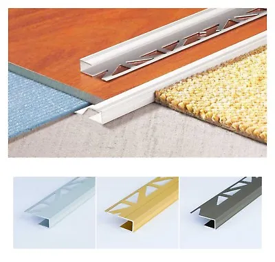 Laminate Floor Edge Profile Trims Threshold Door Stops Laminate Stop Ends 100 Cm • £5.99