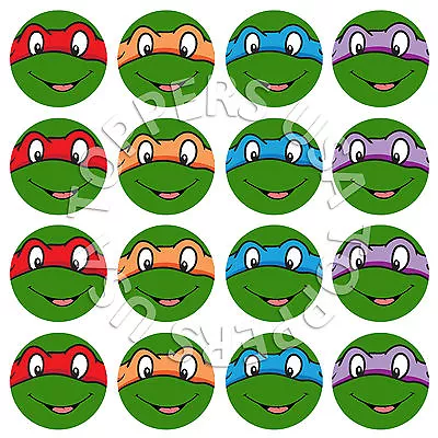 16x EDIBLE Teenage Mutant Ninja Turtles Cupcake Toppers Wafer Paper 4cm (uncut) • $5.99