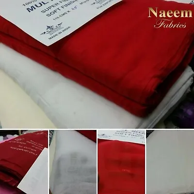 New*100%Cotton Soft Muslin Voile Cheesecloth Mul Mul Fabric Draping Curtains 44  • £3.99