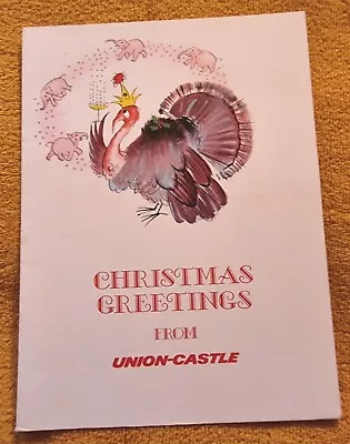 1975 R.M.S. Edinburgh  Castle   Menu  25/12 Christmas Day Union-Castle Line • £9.99