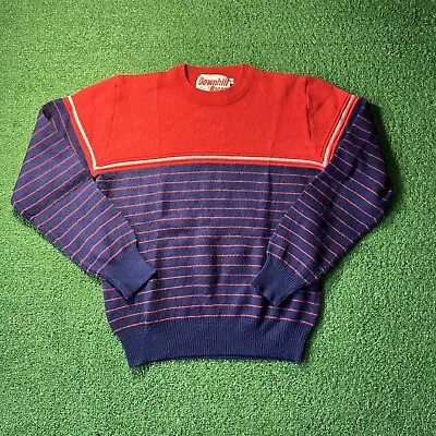 VINTAGE Downhill Racer Sweater Mens Large Knit Downhill Ski Olympic 1985 • $24