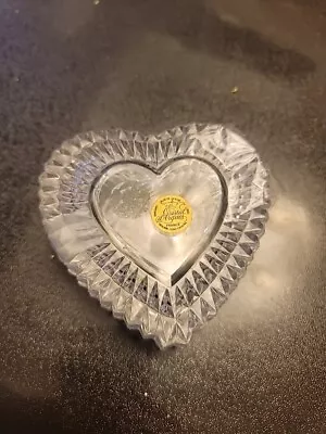 Crystal D'arques 24% Lead Crystal France Heart Trinket Dish/box • $11.99