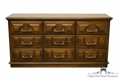 AMERICAN DREW Solid Walnut Italian Neoclassical Tuscan Style 62  Triple Dress... • $193.59