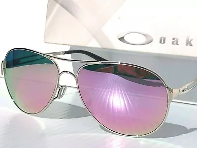 NEW* Oakley Caveat POLARIZED Rose Gold In Silver Aviator Womens Sunglass 4054 • $158.87