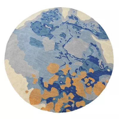 Hand Tufted Wool 8'x8' Round Area Rug Abstract Multicolor BBH Homes BBK00S18 • $237.58