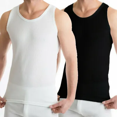 £3.99 • Buy Brushed Thermal Vests Tops New Thick Warm Winter Base Layer Sleeveless T-Shirts