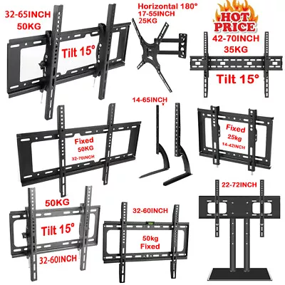 Slim Tilt/swivel/flat Tv Wall Bracket Mount For 10 -80  Inch 3d Lcd Led Plasma • £13.99