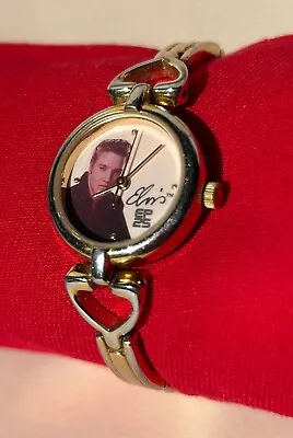 Gently Worn 25th Anniversary Elvis Presley Gold Tone Watch 2002 Avon • $10.50