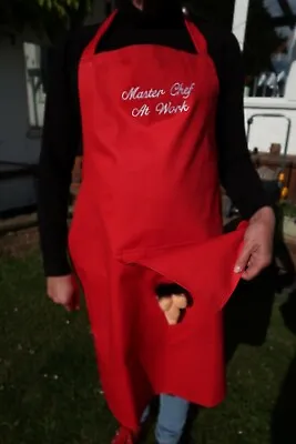 BBQ SEXY APRON MANS  NOVELTY SECRET WILLY  JOKE 8 Slogans And Colors • £25