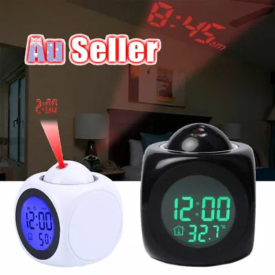 $16.55 • Buy LCD Display LED Projection Clock Temperature Projector Alarm Smart Time Digital