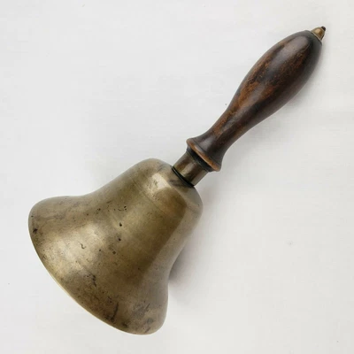 £82.73 • Buy Antique Brass Handheld Teacher Desk Country School House Town Crier Ringing Bell