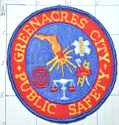 Florida Greenacres Green Acres Public Safety Police Fire Rescue 4  Vintage Patch • $8