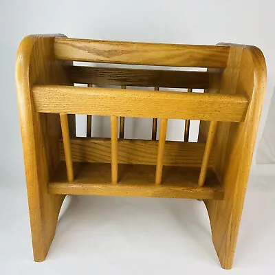 $83.97 • Buy Vintage Solid Oak Magazine Rack Magazine Stand Heavy Oak 13 Pounds