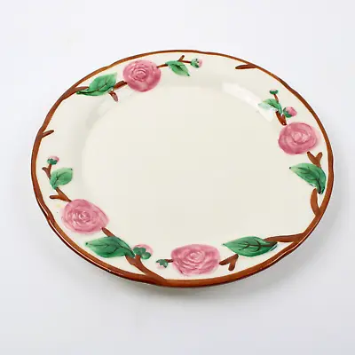 Metlox Camellia White Serving Platter Chop Plate Pink Floral Large Sculpted 13  • $25.77