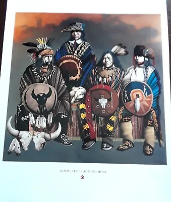 J.D.Challenger ROAMS THE PLAINS NO MORE  Native American Print- Art Print10x12 • $9.99