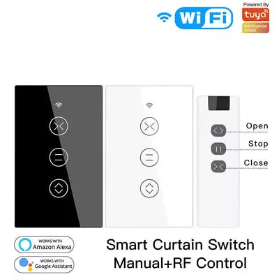 $15.28 • Buy US WiFi RF433 Curtain Roller Blinds Motor Switch Tuya APP For Alexa Google Home