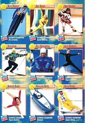 Mike Eruzione Dorothy Hamill Scott Hamilton Heiden 1992 SI For Kids 9 CARD SHEET • $12.34