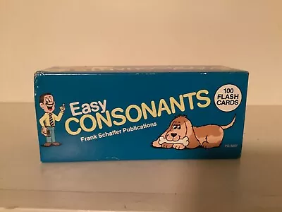 VTG 1988 FRANK SCHAFFER EASY CONSONANTS 100 Flash Cards  (100% Complete) • $15