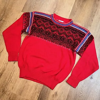 Meister Sweater Mens Medium Ski Retro Apres Ski Wool Fair Isle Vintage 70s 80s • $49.99