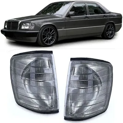 Smoked Front Turn Signals/ Indicators For Mercedes W201 E190 Blinkers • $38.20