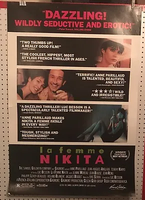 Original Movie Poster La Femme Nikita Single Sided 27x40 • $15